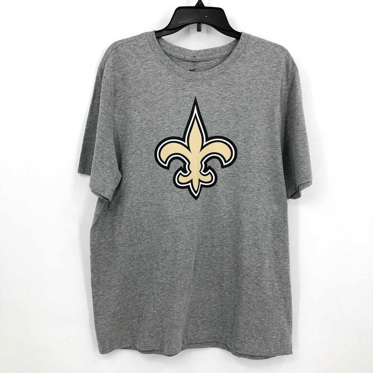 NIKE Mens New Orleans Saints Logo Tee Medium Heather Grey Short Sleeve NWT