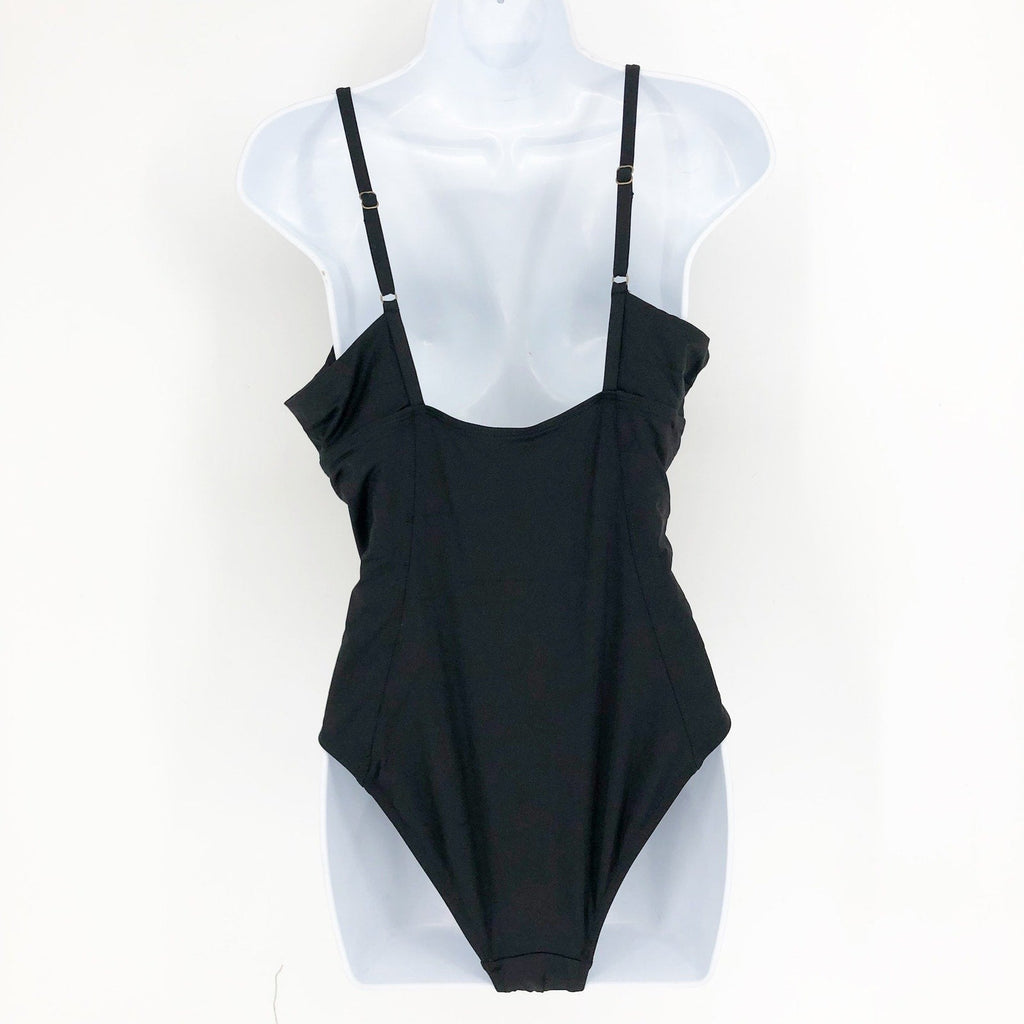 ANDIE SWIM Women's Havana One Piece Swimsuit XL US 16 Black Square Neck NWT