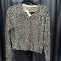 J Crew NWT Cashmere Print Cardi SWEATERS M