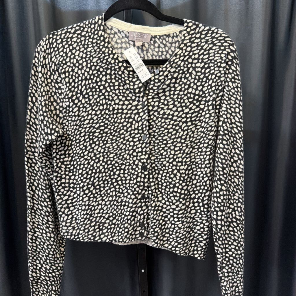J Crew NWT Cashmere Print Cardi SWEATERS M