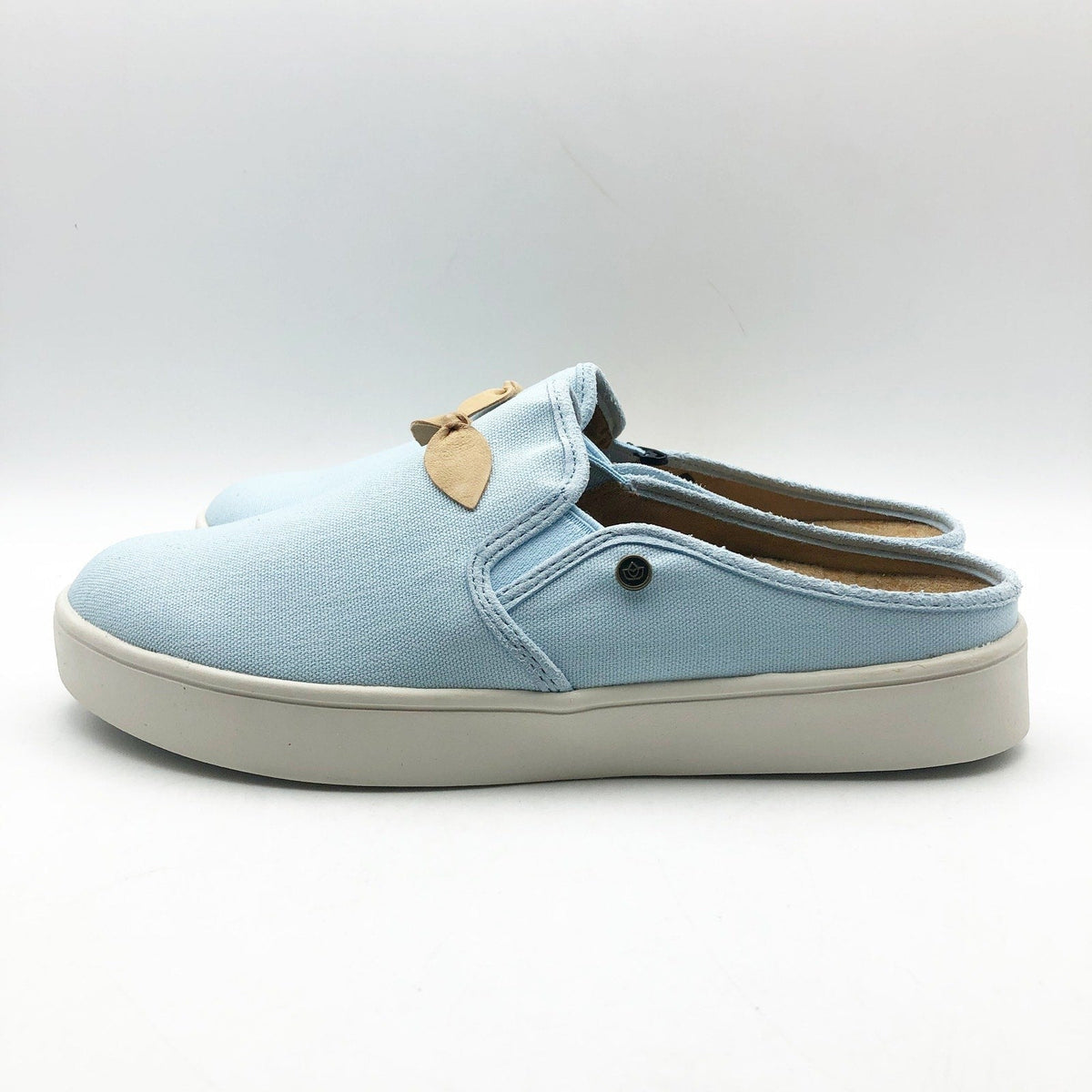 Spenco Womens Audrey Casual Slides 8 WIDE Cool Blue Slip On Sneaker Mule NIB
