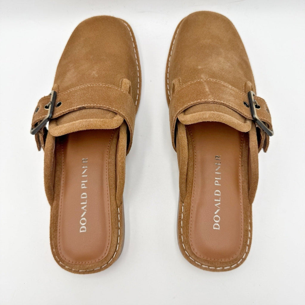 Donald Pliner Womens Sabel Mules Size 6.5 M Brown Leather NIB