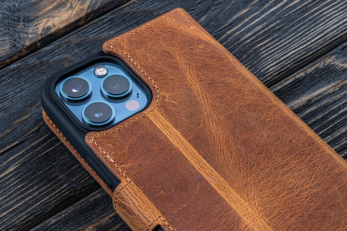 iPhone 12 Pro Max (6.7") Leather Wallet Case