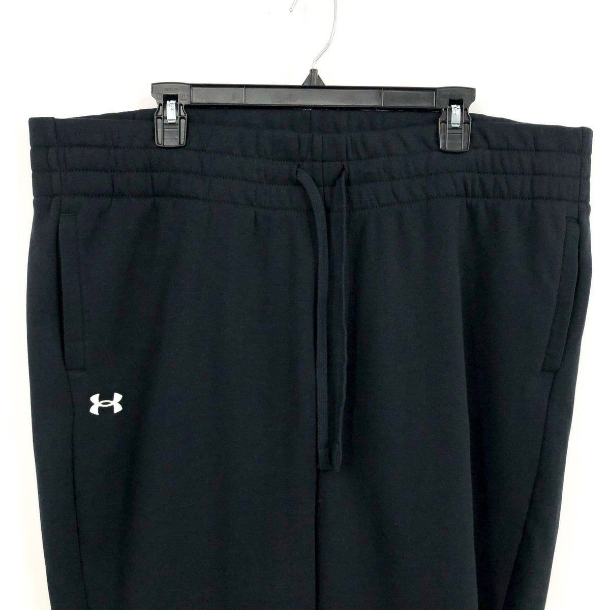 UNDER ARMOUR Womens Training Rival Fleece Joggers 1X Black Drawstring Pants NWT