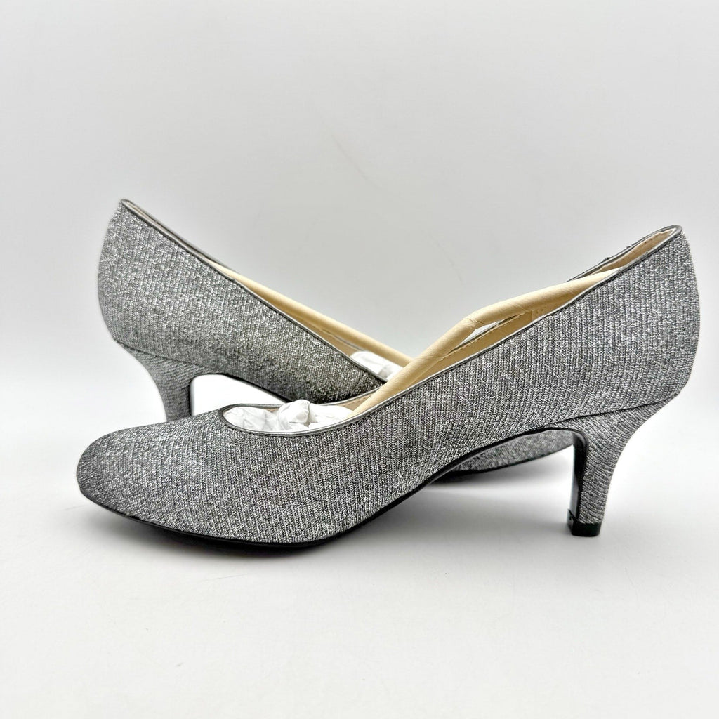 LifeStride Womens Parigi Pumps Size 7.5 Silver Metallic Heels NIB