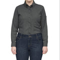 BULWARK Women's iQ Series Comfort Woven FR Shirt XL Dark Grey Long Sleeve NWT