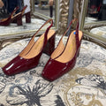 Fogeena NEW Patent Square Slingback SHOES 6