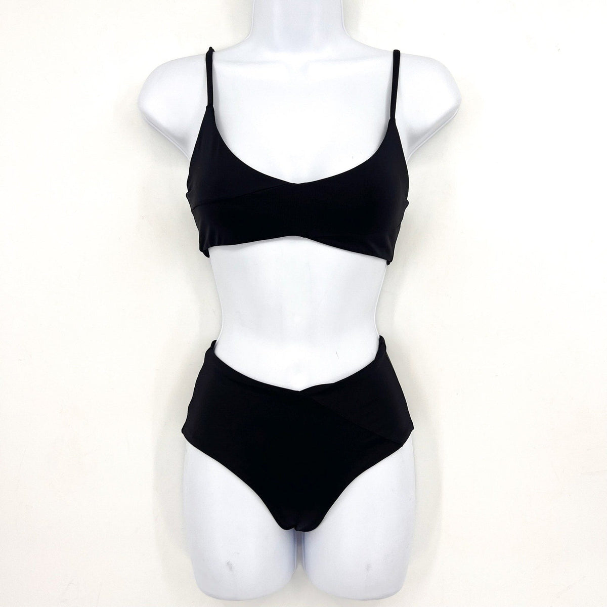 L*SPACE Women's High Tide Bikini Swim Set Small Black Stretch Adjustable NWT