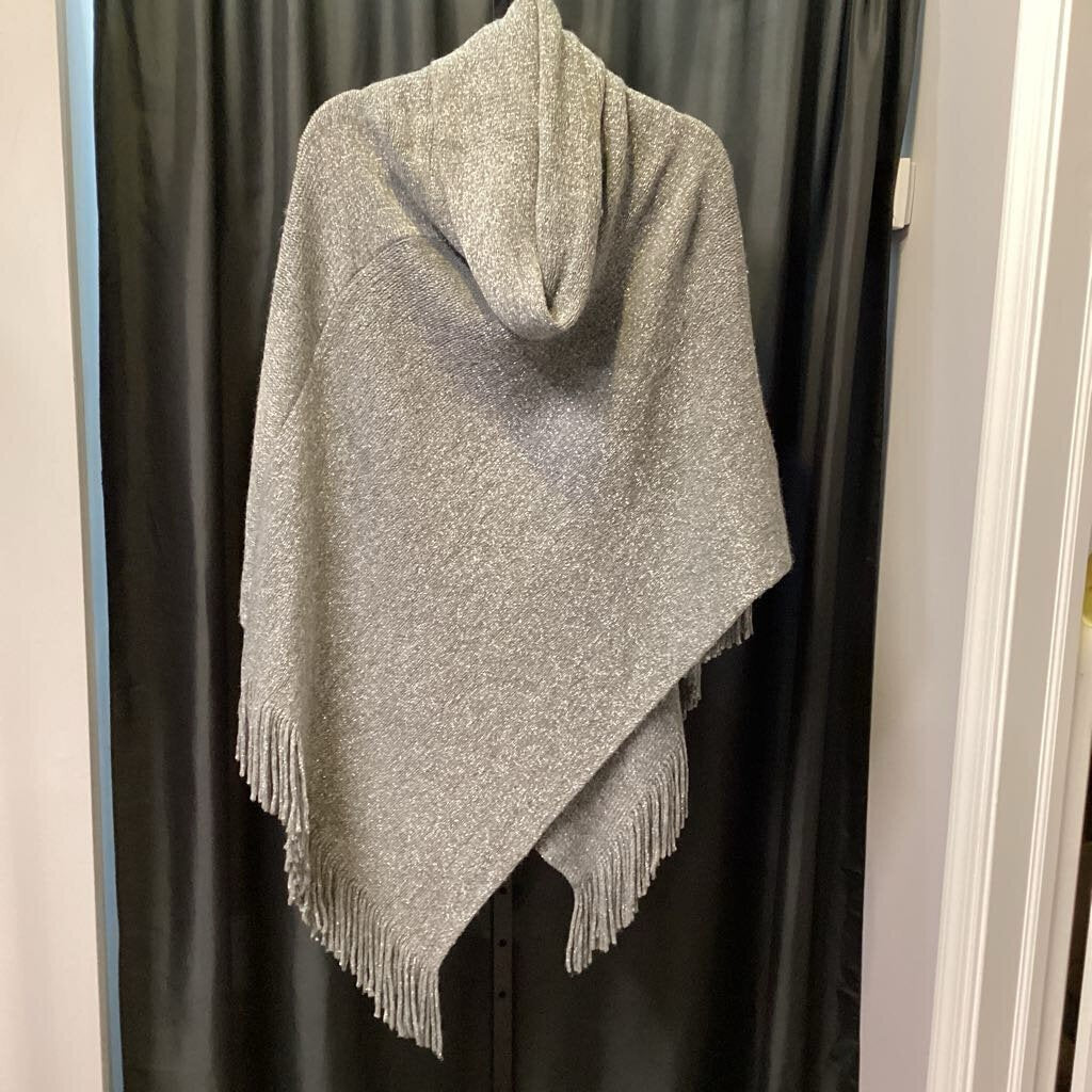 Chicos Metallic T-Neck Cape SWEATERS One Size