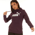 PUMA Womens Essentials Big Logo Hoodie Large Purple Sweatshirt Midnight Plum NWT