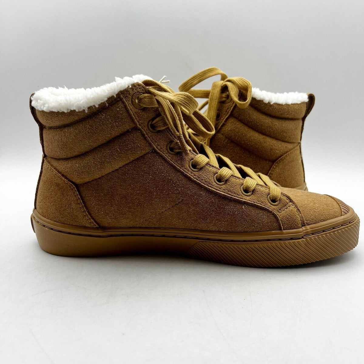 Cariuma OCA Therma High Suede Boots Mens 8.5 Womens 10 Tan Caramel Sneakers NIB