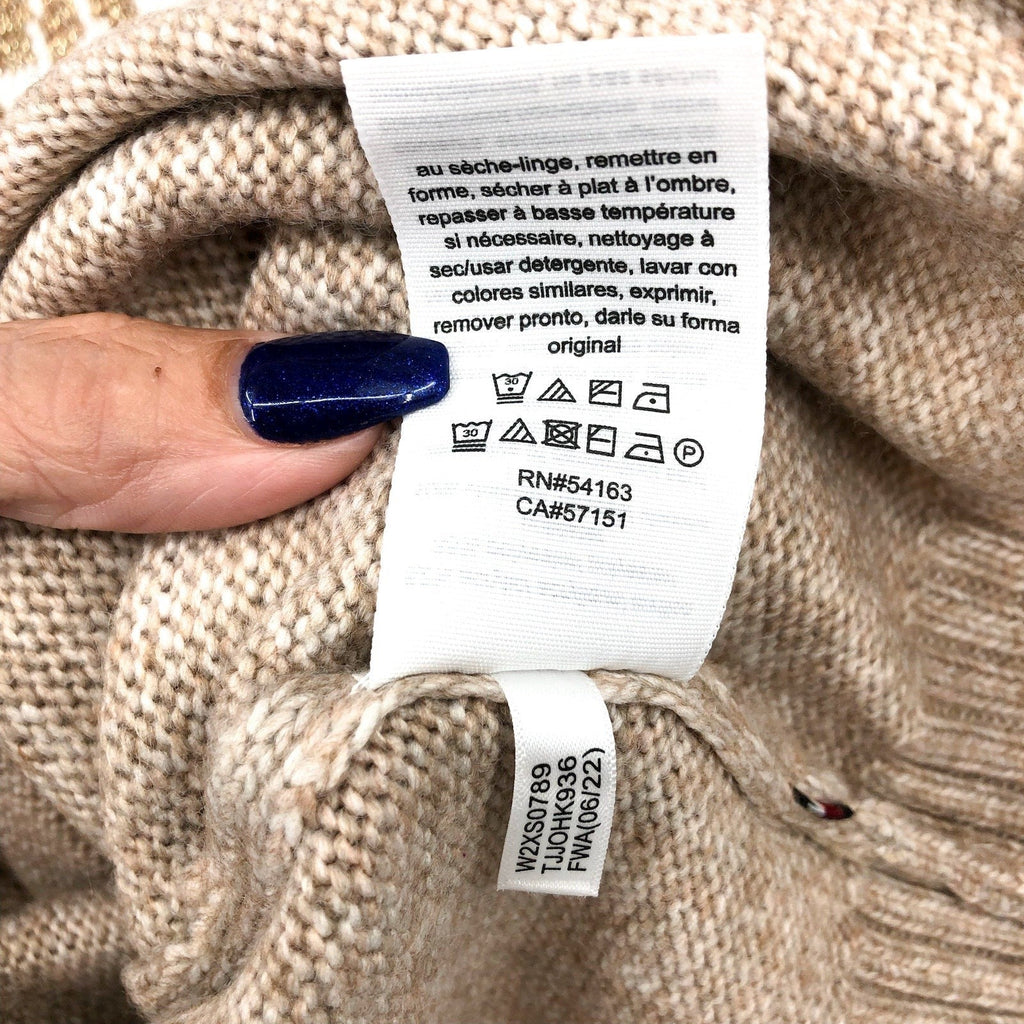 TOMMY HILFIGER Half Snowflake Pullover Sweater 2X Beige Fairisle NWT