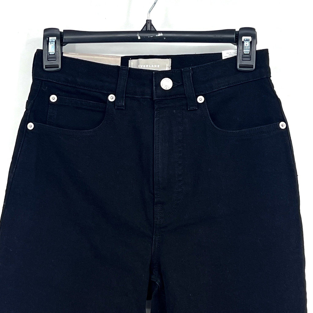 EVERLANE Women's The Way-High Jeans 27x29 US 4 Long Coal Black Straight Leg NWT