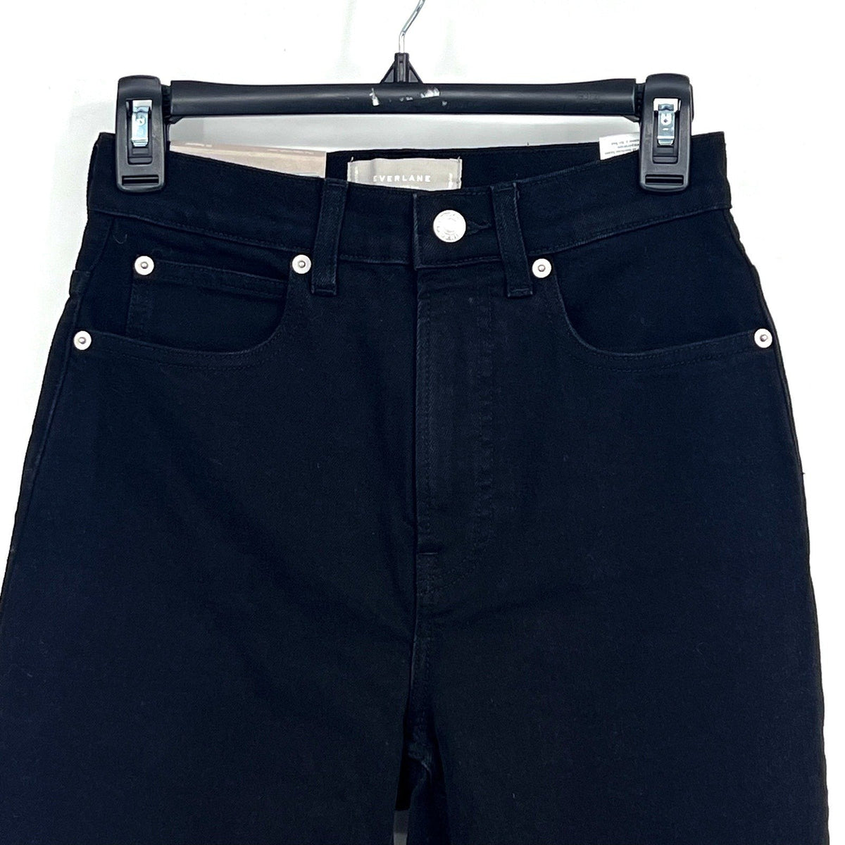 EVERLANE Women's The Way-High Jeans 27x29 US 4 Long Coal Black Straight Leg NWT