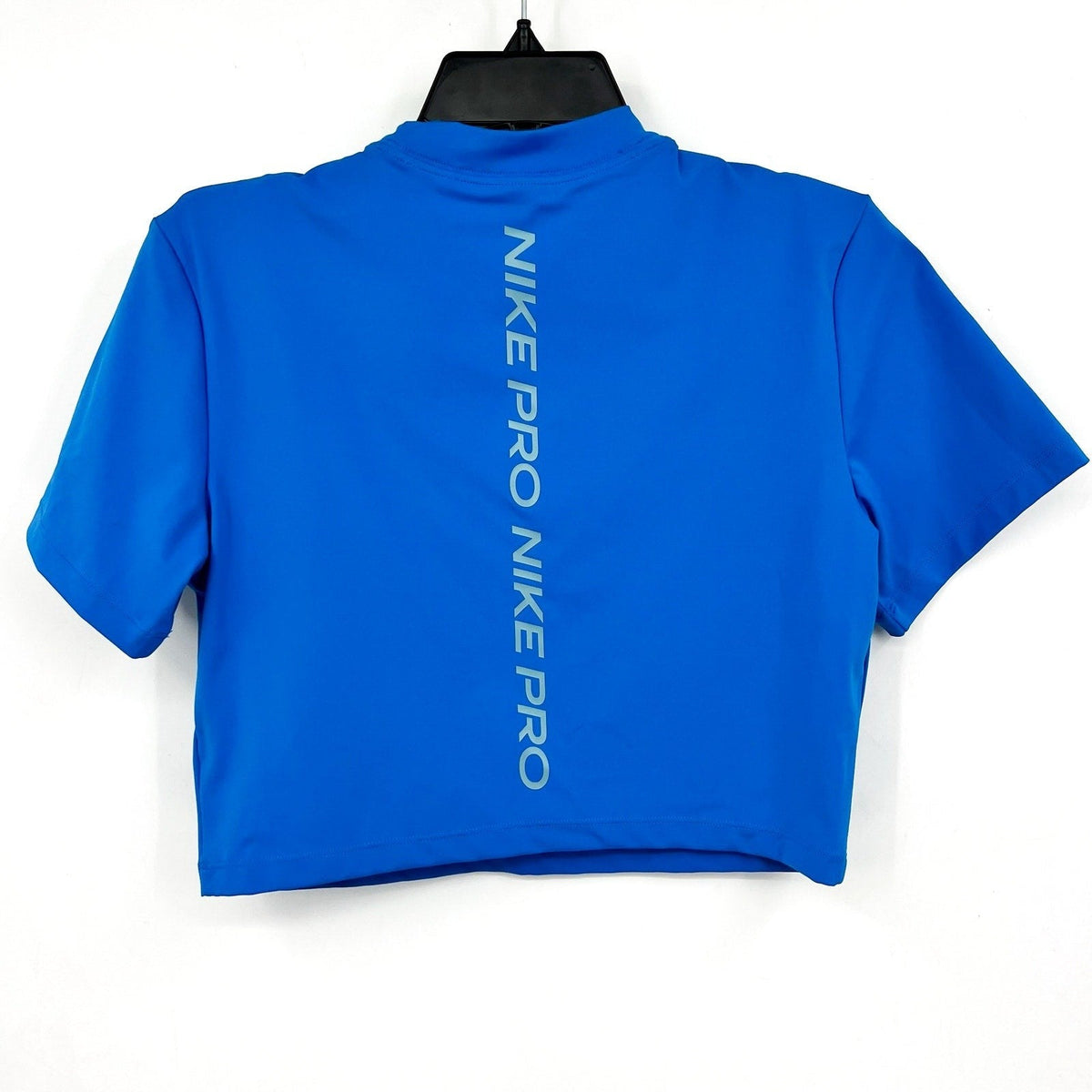NIKE PRO Women's Dri-FIT Short-Sleeve Cropped Top XS Royal Blue Tee NWT