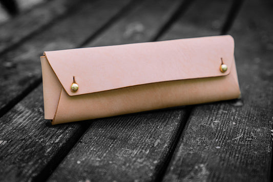 The Student Leather Pencil Case - Undyed Leather