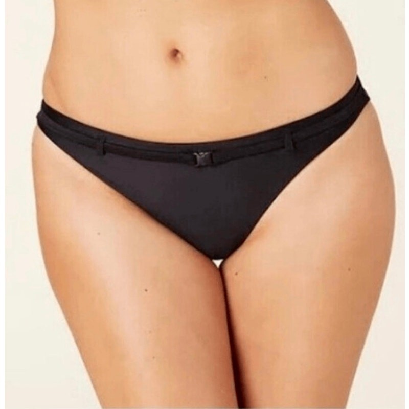 ANDIE SWIM The Riviera Bikini Bottom Small Black Belted Trim Basic NWT
