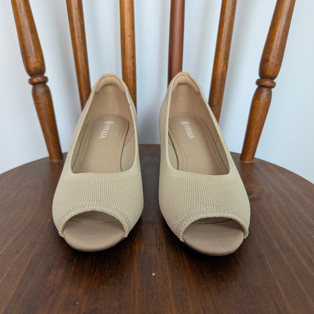 Vivaia Tamia Peep Toe Wedges - EU 38.5/US 7.5