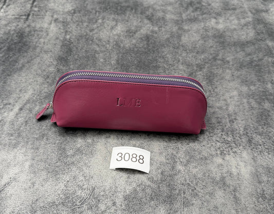 SECONDS -XLarge Zipper Leather Pencil Case - 3088