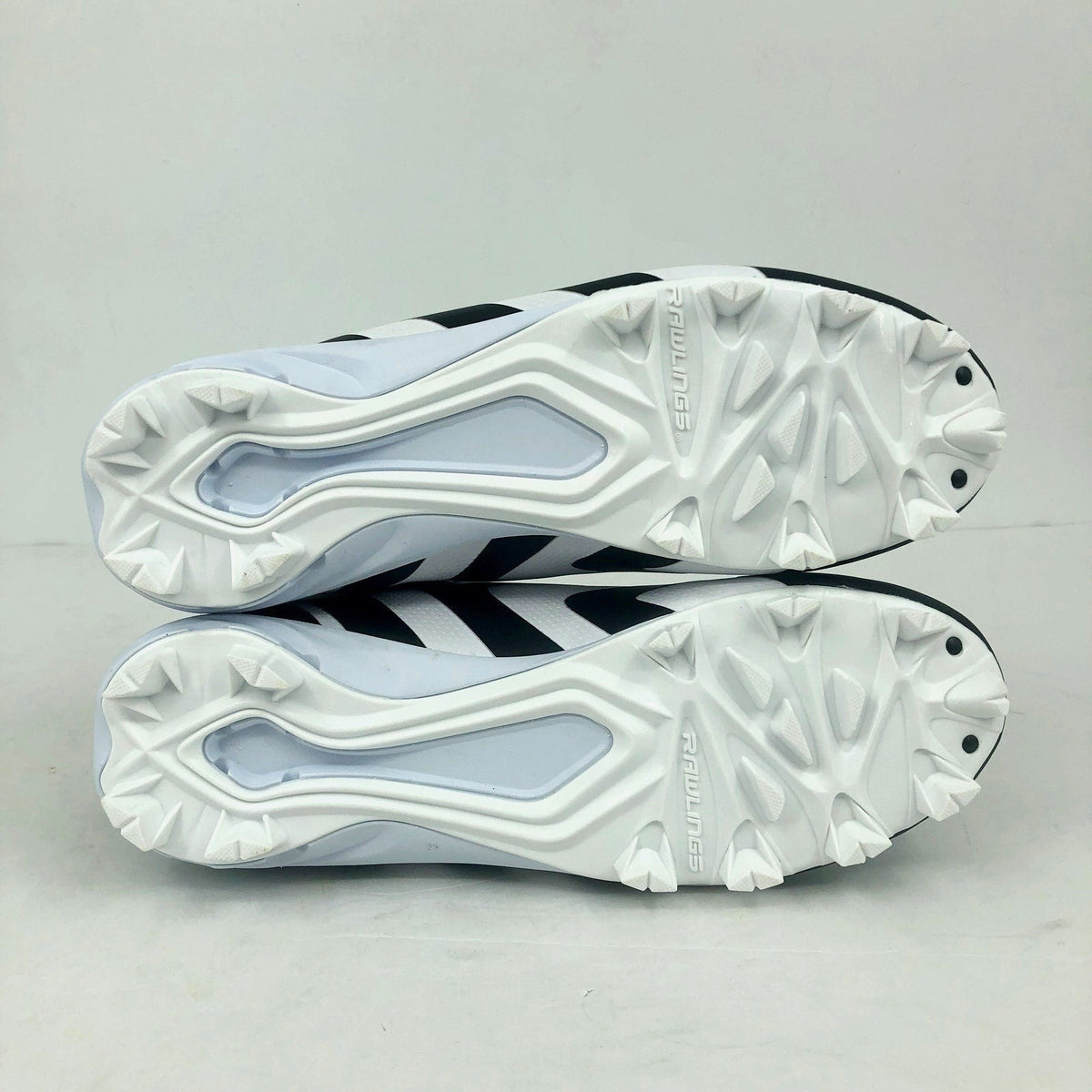 Rawlings Mens Rookie Mid Baseball Cleats Size 7.5 White Black NWOB