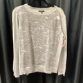 Lafayette 148 Linen Silk Mesh LS SWEATERS M