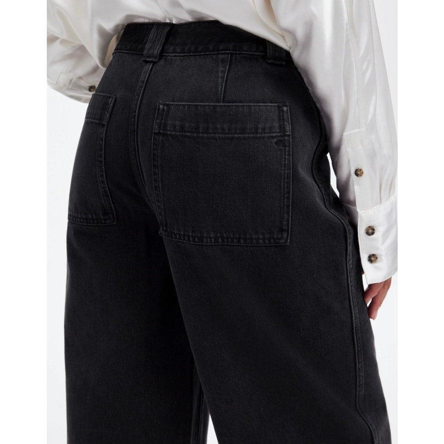 MADEWELL Women's Denim Culottes Size 31 US 10 Black Johnston High Rise NT218 NWT