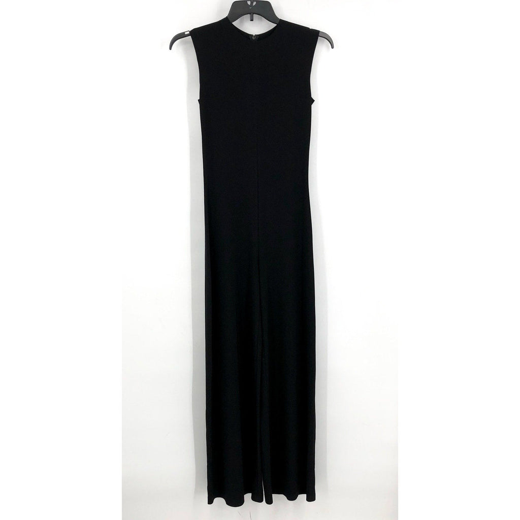 NORMA KAMALI Women's Sleeveless Wide-leg Jumpsuit Medium Black Crewneck NWT
