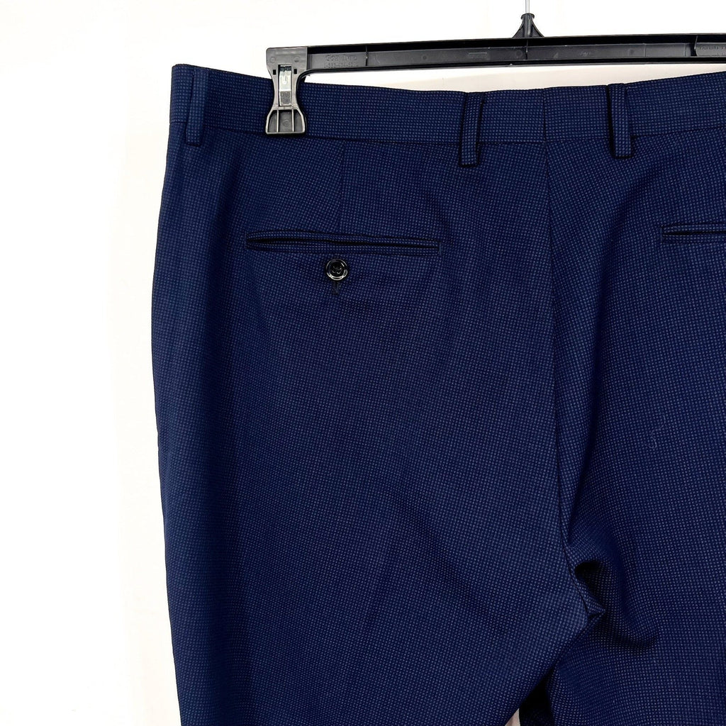 SOUL OF LONDON Men's Slim Fit Suit Dress Pants Size 40R Navy Blue Flat Front NWT
