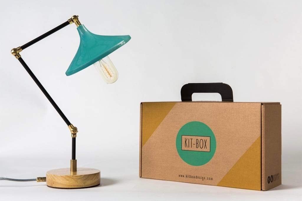 Gramophone - Industrial Teal Desk Lamp