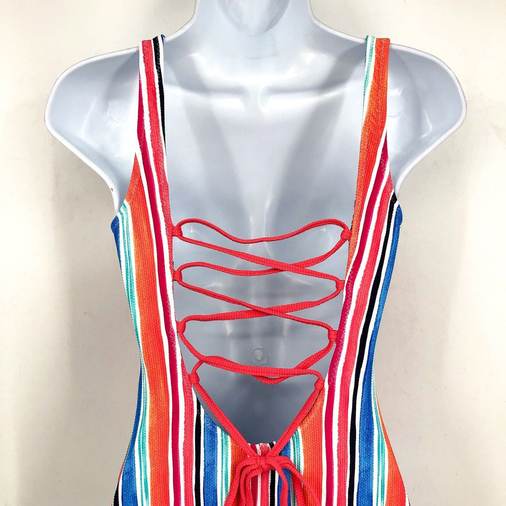 TOMMY BAHAMA Island Cays Oasis One-Piece Swimsuit Size 14 Pink Reversible NWT