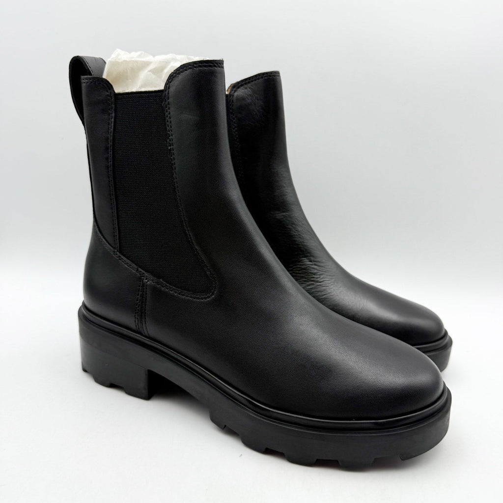 Madewell Womens The Bradley Chelsea Lugsole Boots Size 5.5 Black Leather NWOB
