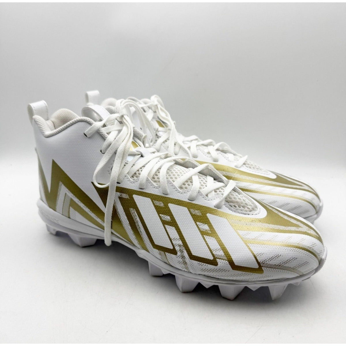 Adidas Mens Freak Spark MD 23 Football Cleats Size 11.5 White Gold Athletic NWOB