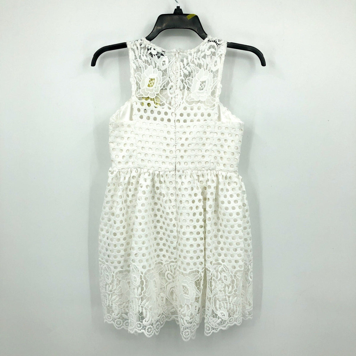 BARDOT JUNIOR Girl's Perry Lace Mini Dress Size 14 White Crochet Sleeveless NWT