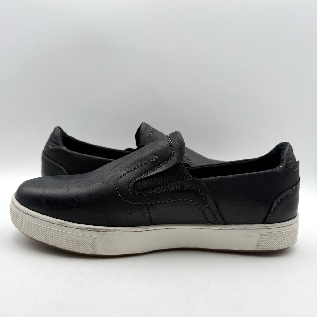 Propet Mens Kedrick Sneakers US 9.5 EEE Black White Leather Slip On NWOB