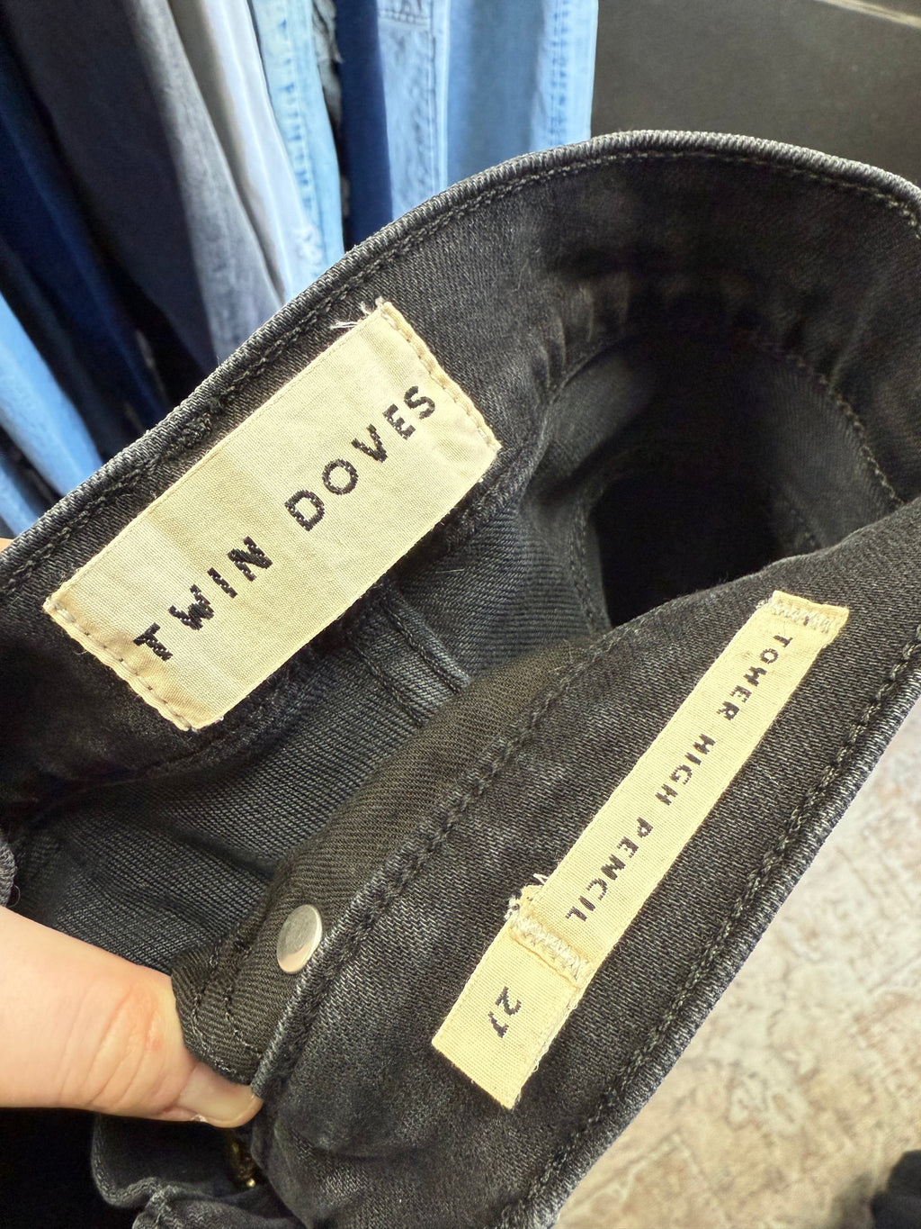 Twin Doves Tower High Pencil HR Jeans (27x28)