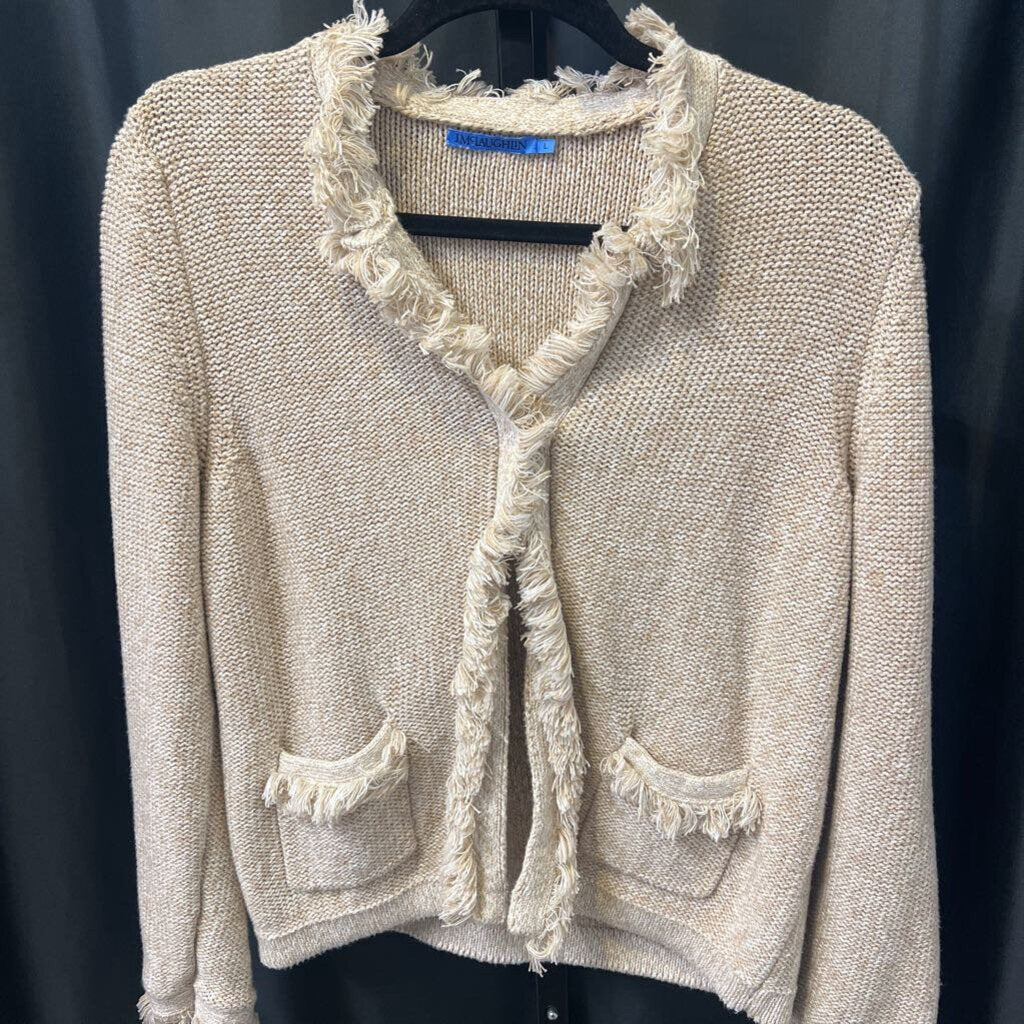 J McLaughlin Fringe Cardigan SWEATERS L