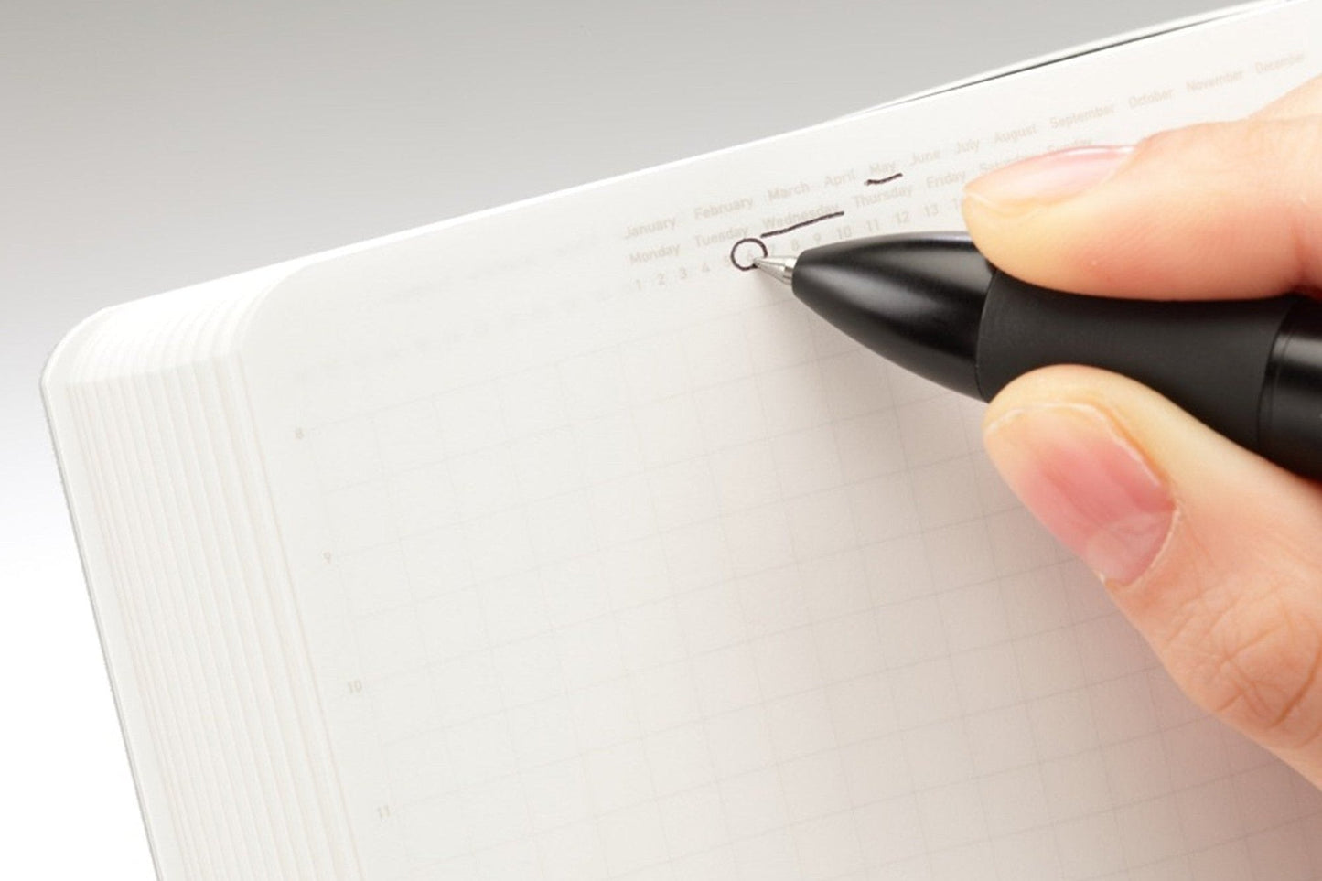 Stalogy 365Days Notebook - A6 - Grid - 368 Pages - Black