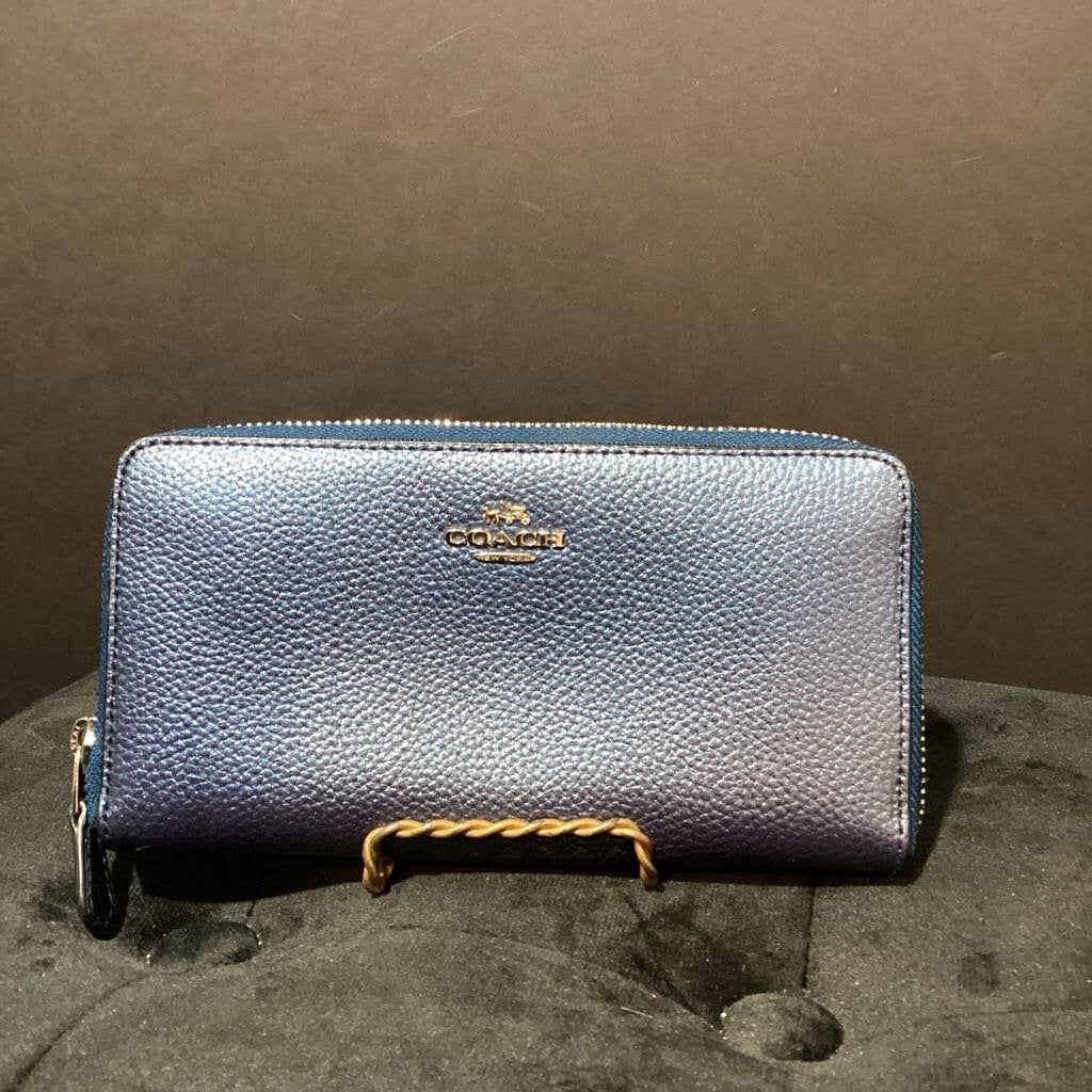 Coach Metallic Zip Around WALLETS