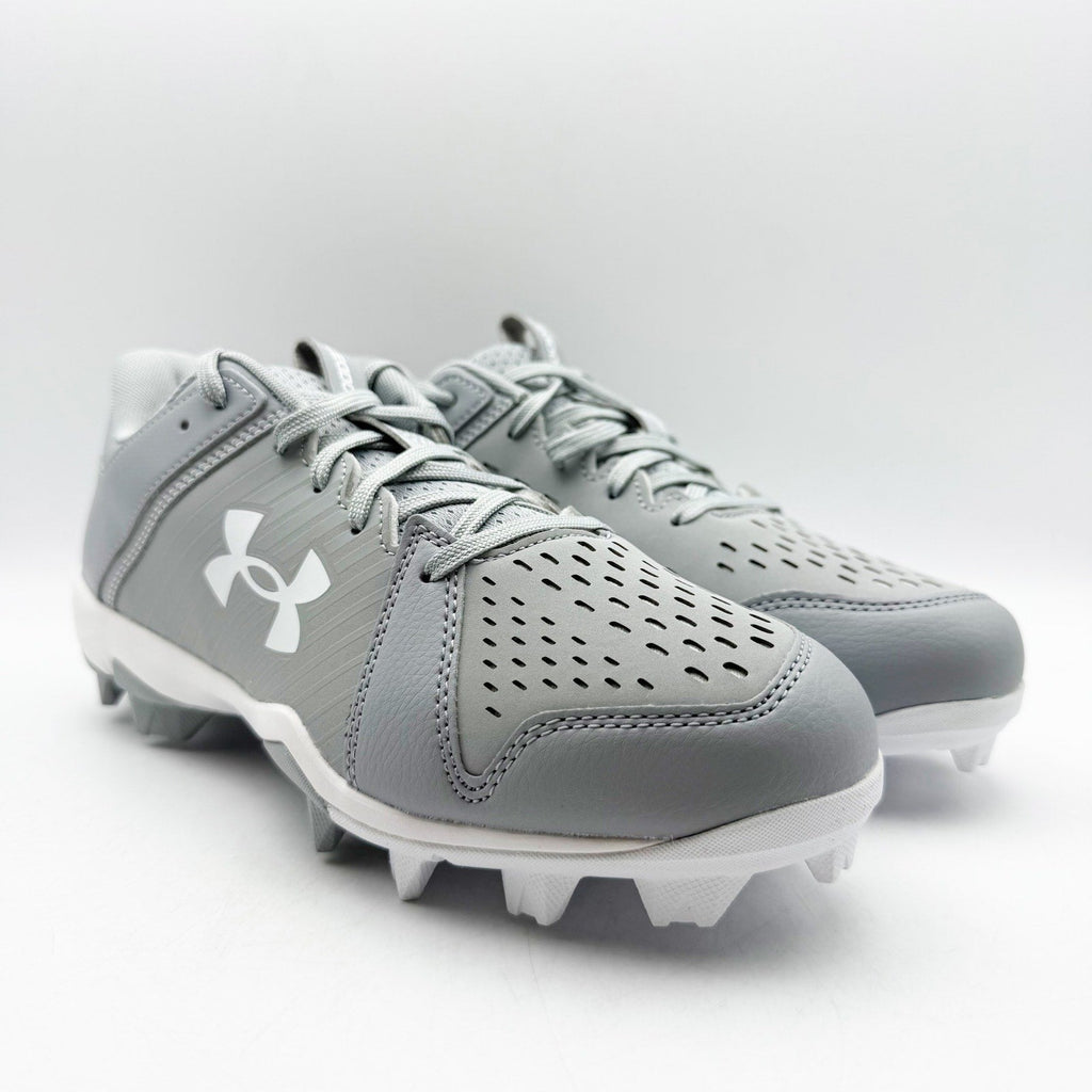 Under Armour Mens Leadoff Low RM Molded Baseball Cleats Size 13 Grey White NWOB