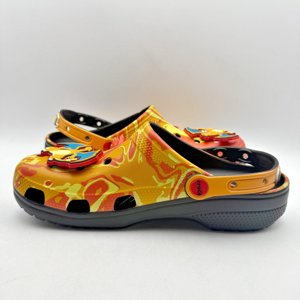Crocs Classic Pokemon Charizard Clogs Mens 10 Womens 12 Orange Black NIB