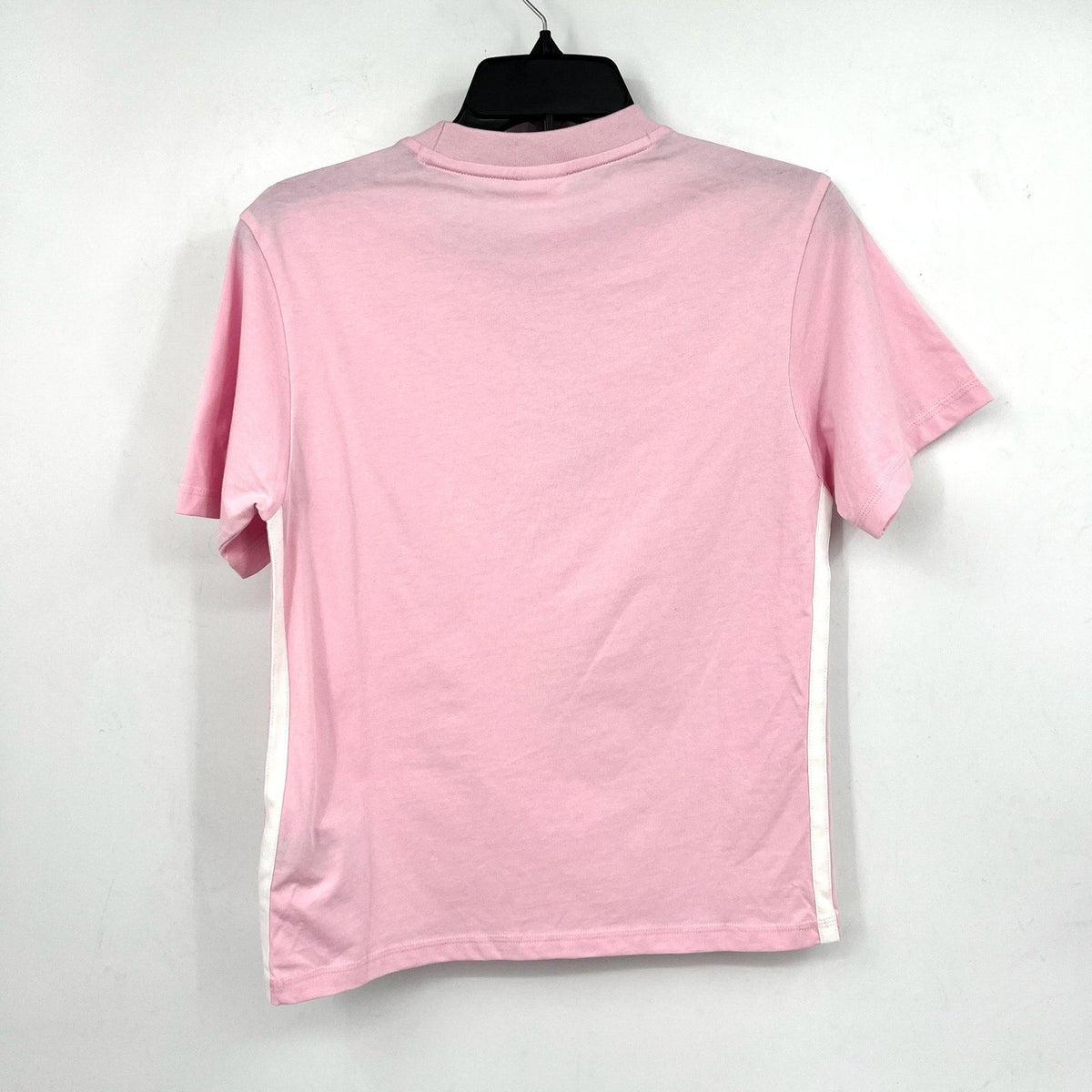ADIDAS Women's Essentials 3-Stripes Cotton Tee XS Pink White Short Sleeve NWT