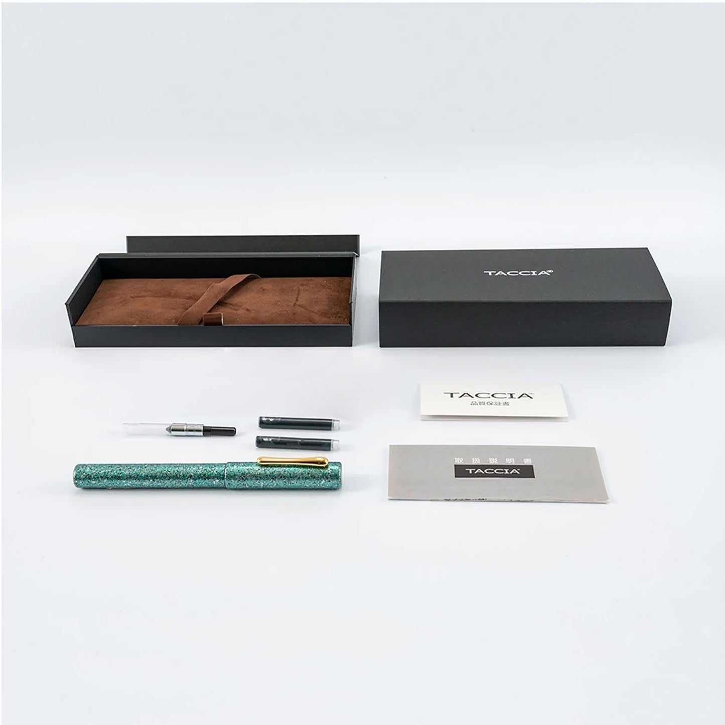 Taccia Granite Stone Fountain Pen - Green GT