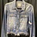 Hidden Distressed Denim JACKETS Medium