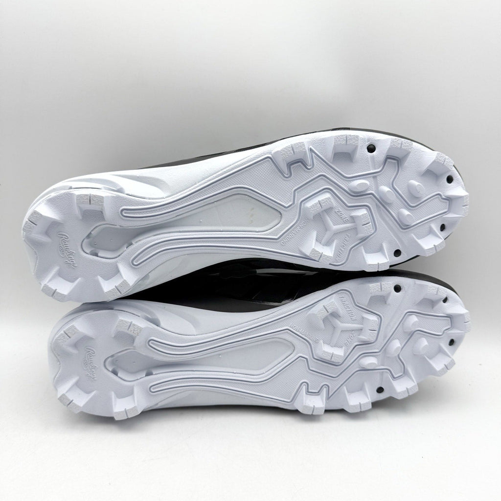 Rawlings Mens Savage Low Baseball Cleats Size 12 EU 46 Black White Athletic NWOB