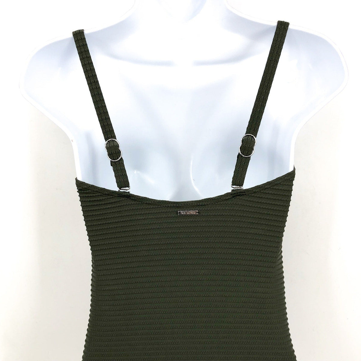 SEA LEVEL SWIM Spinnaker U Bar Bandeau One Piece Swimsuit Size 12 Green NWT