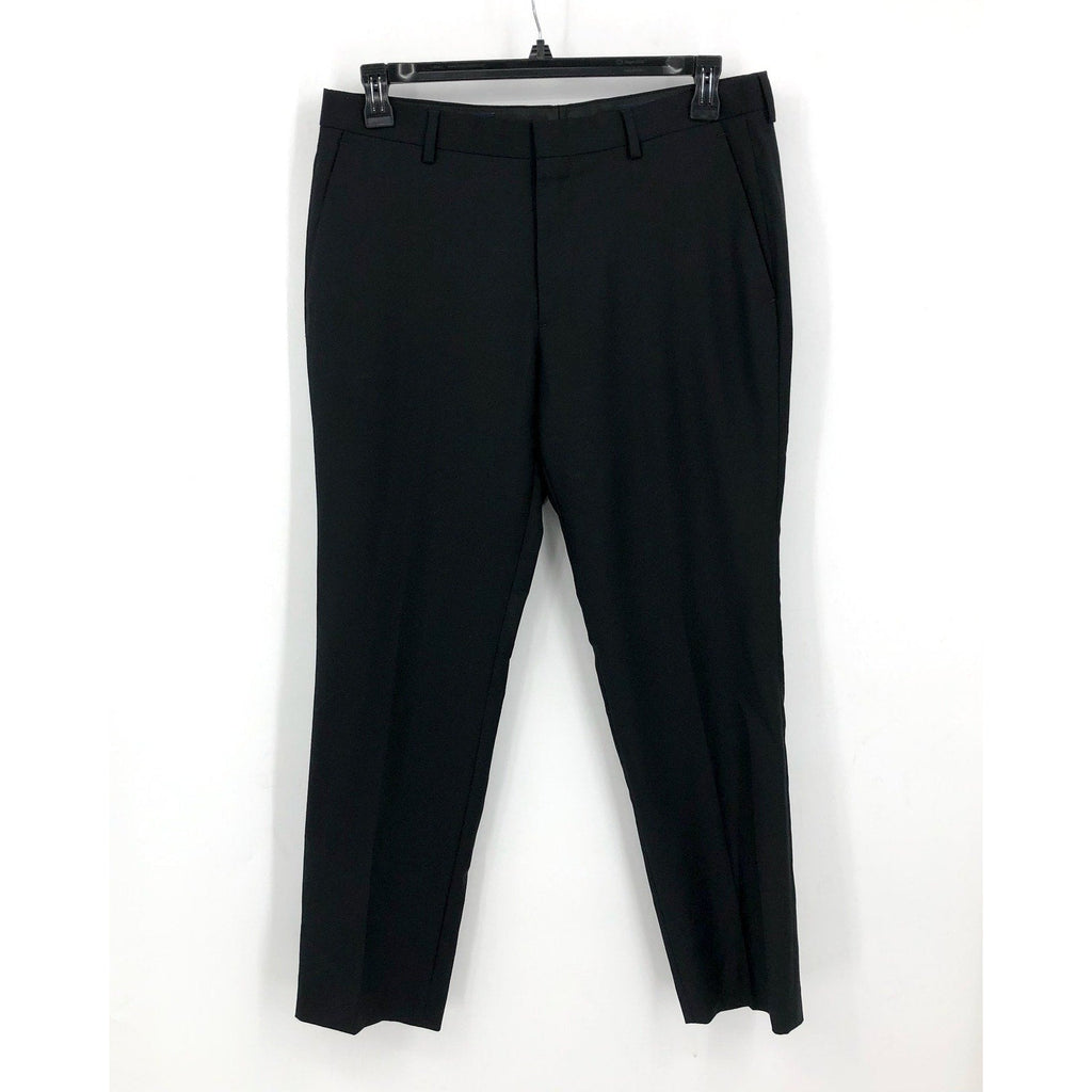 J.CREW Mens Slim-fit Thompson Worsted Wool Suit Pant 33x30 Black Flat Front NWT