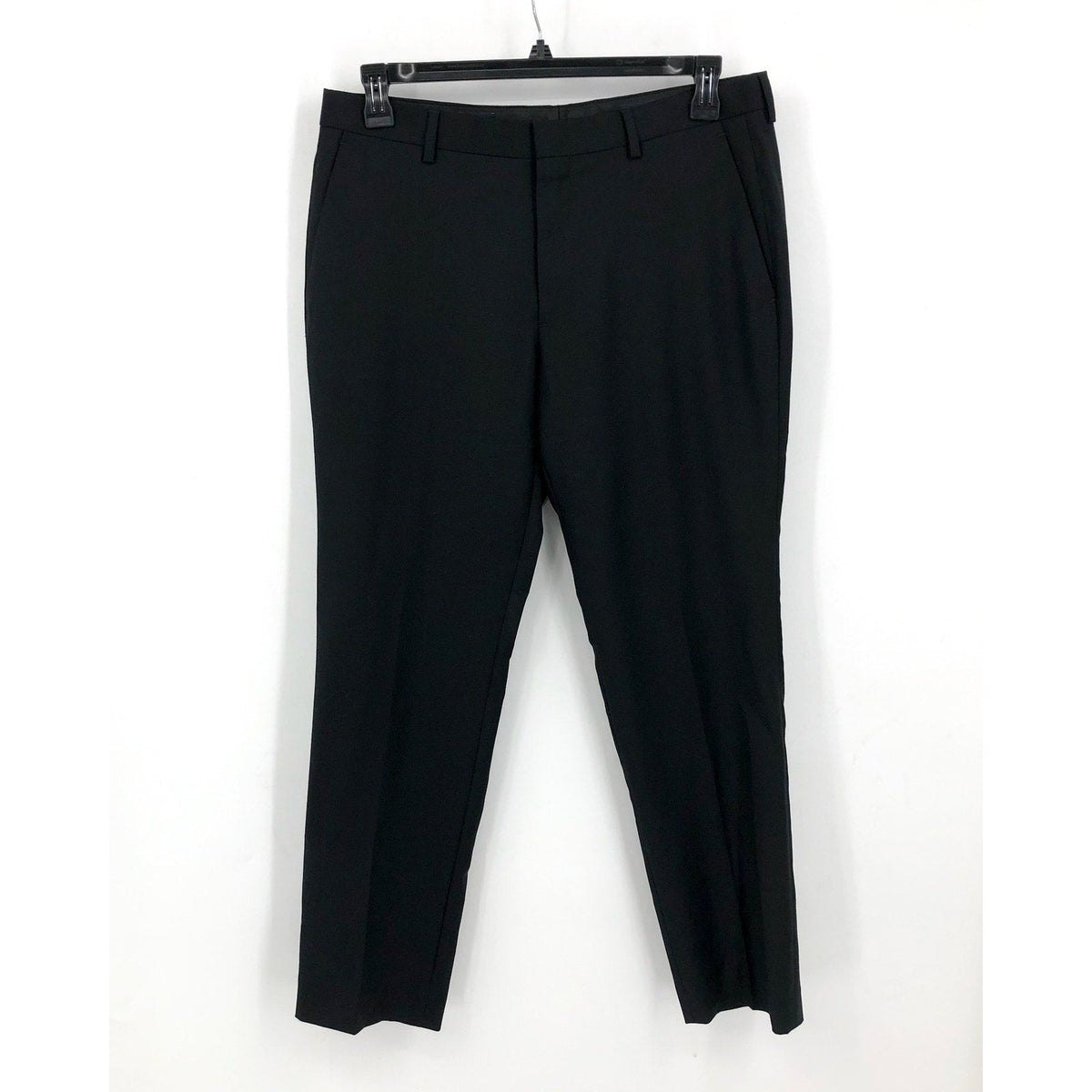 J.CREW Mens Slim-fit Thompson Worsted Wool Suit Pant 33x30 Black Flat Front NWT