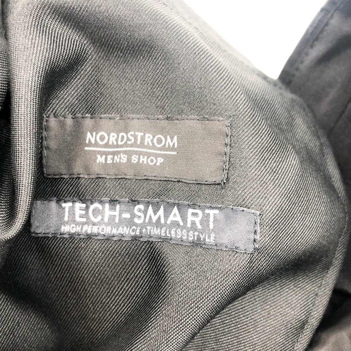 NORDSTROM Men's Tech-Smart Dress Pants Size 38R Black Trim Fit Trouser NWOT