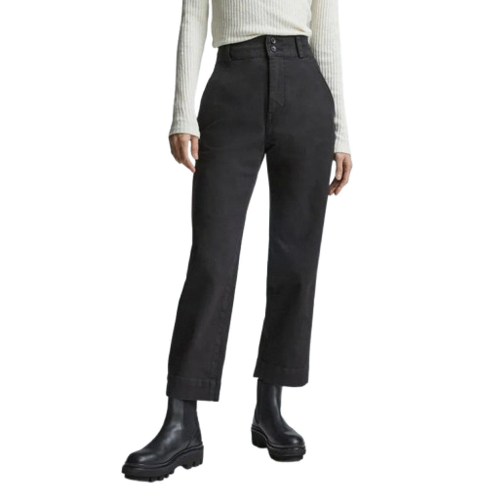 EVERLANE Women's The Organic Straight-Leg Pants Size 2 Black Utility Pockets NWT