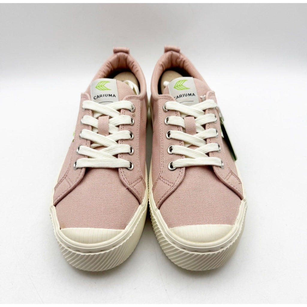 Cariuma OCA Low Casual Sneakers Mens 8 Womens 9.5 Rose Pink White Canvas NIB